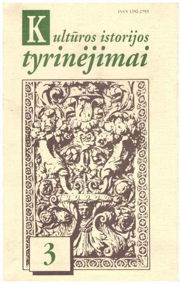 Kultūros istorijos tyrinėjimai (3 tomas) - Vytautas Berenis