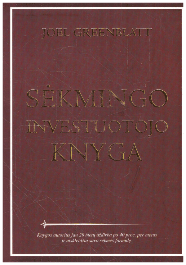 Sėkmingo investuotojo knyga - Joel Greenblatt