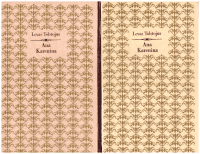 Ana Karenina (1,2 tomai) - Levas Tolstojus