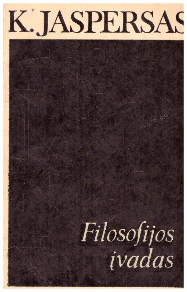 Filosofijos įvadas - K. Jaspersas