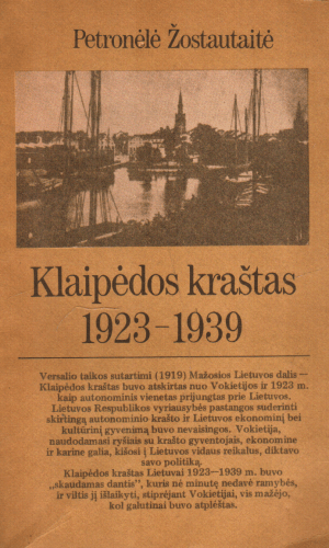 Klaipėdos kraštas 1923-1939 - Petronėlė Žostautaitė