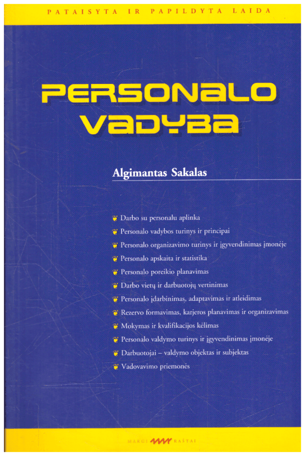 Personalo vadyba - Algimantas Sakalas
