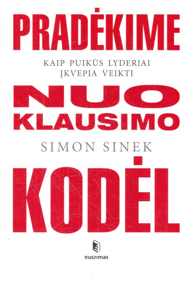 Pradėkime nuo klausimo kodėl. Kaip puikūs lyderiai įkvepia veikti - Simon Sinek