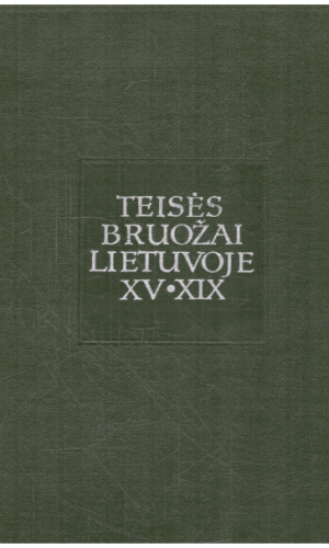 Teisės bruožai Lietuvoje XV-XIX