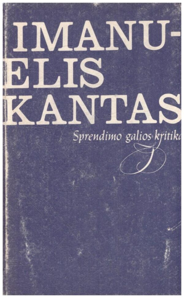 Sprendimo galios kritika - Imanuelis Kantas