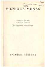 Vilniaus menas - sudarė Dr. Mikalojus Vorobjovas