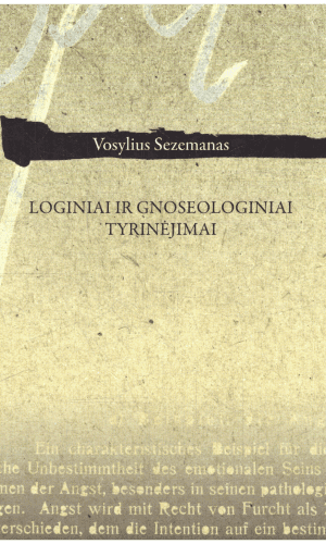 Loginiai ir gnoseologiniai tyrinėjimai - Vosylius Sezemanas