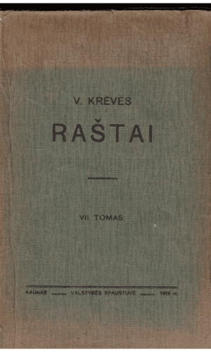 V. Krėvės raštai (7 tomas)