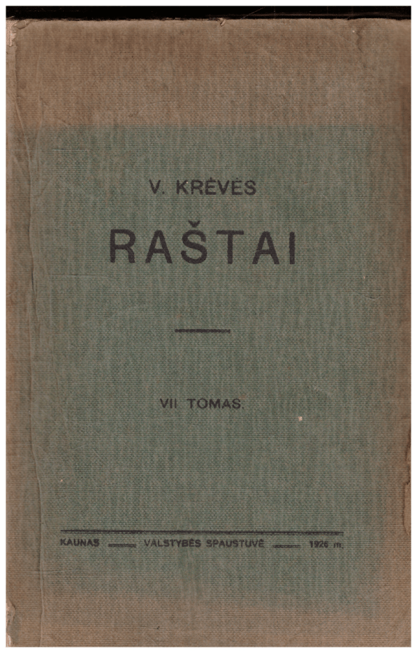 V. Krėvės raštai (7 tomas)