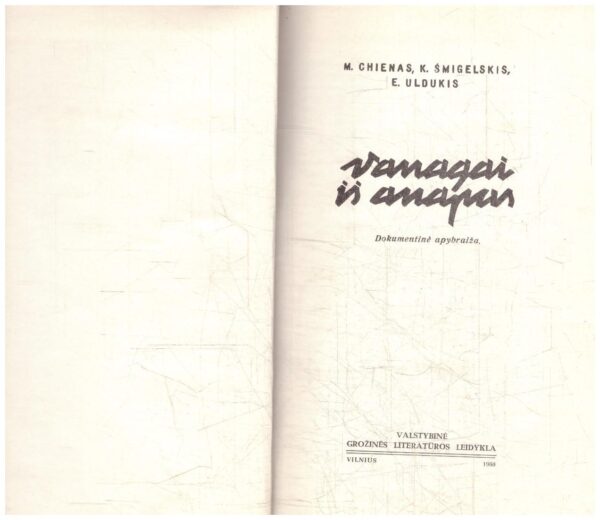 Vanagai iš anapus - M. Chienas, K. Šmigelskis, E. Uldukis - Image 2