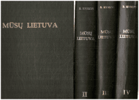 Mūsų Lietuva (1,2,3,4 tomai) - Bronius Kviklys (visi tomai žalios spalvos)