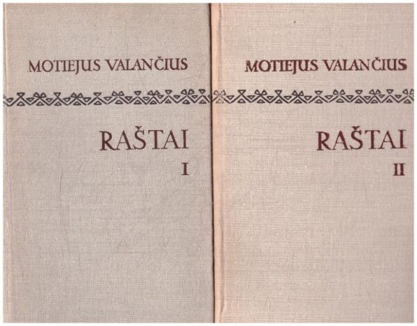 Raštai (1,2 tomai). Lituanistinė biblioteka - Motiejus Valančius