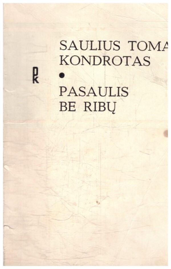 Pasaulis be ribų - Saulius Tomas Kondrotas