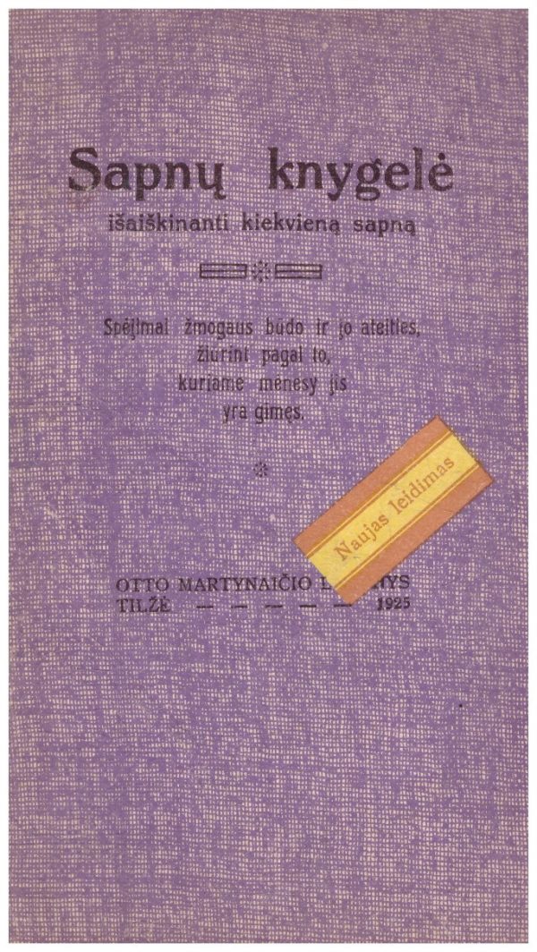 Sapnų knygelė išaiškinanti kiekvieną sapną