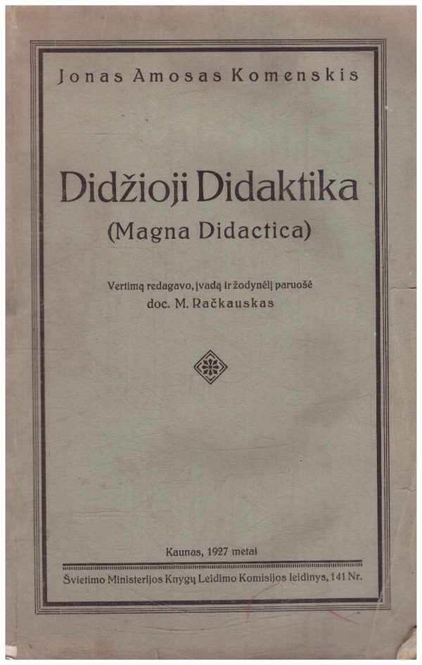 Didžioji Didaktika (Magna Didactica) - Jonas Amosas Komenskis