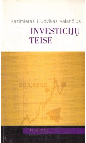 Investicijų teisė - Kazimieras Liudvikas Valančius