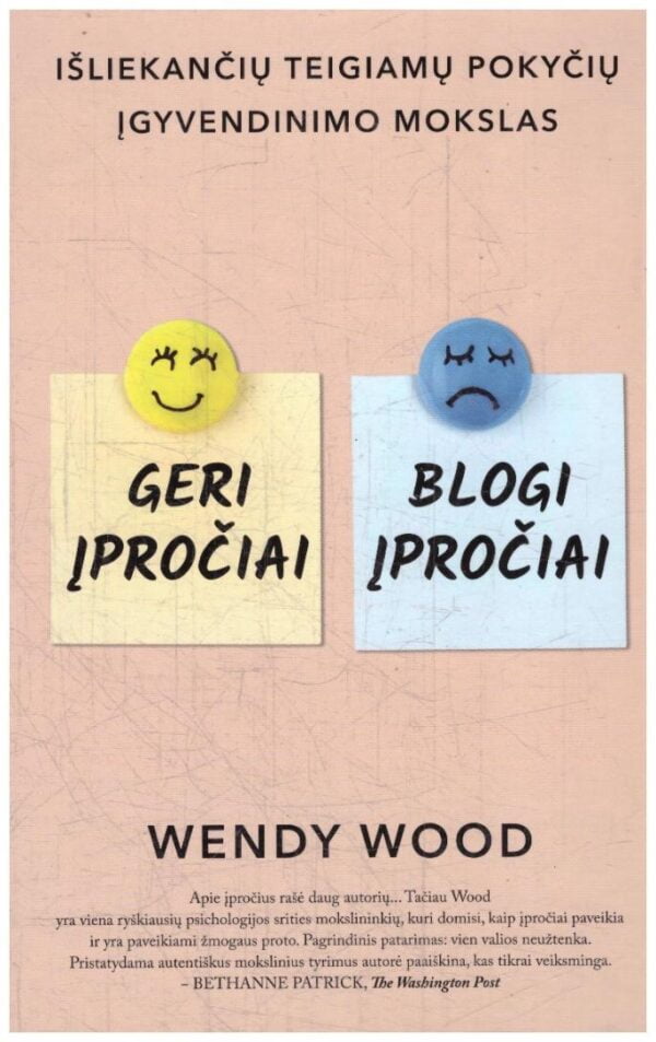 Geri įpročiai, blogi įpročiai: išliekančių teigiamų pokyčių įgyvendinimo mokslas - Wendy Wood
