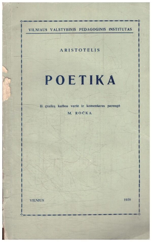 Poetika - Aristotelis