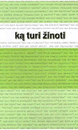 Ką turi žinoti - Sudarė Vidas Stakėnas ir kiti