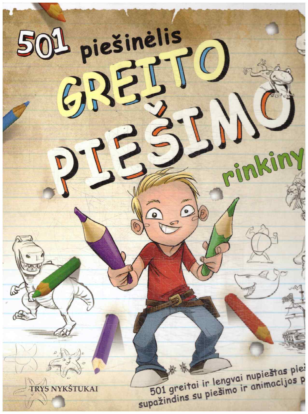 501 piešinėlis greito piešimo rinkinyje - Kate Ashfort